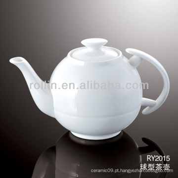 Saudável forno de porcelana branca durável cofre chá pot com tampa